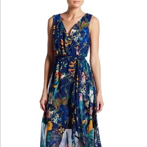 Sangria Floral Wrap Dress